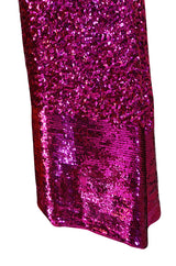 1950s Mr. Blackwell Demi-Couture Densely Covered Pink Sequin Dress