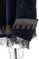 Elaborate Victorian Velvet Jacket with Overlay