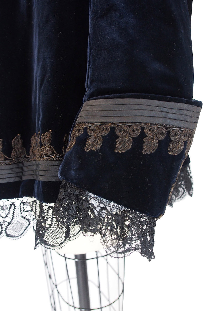 Elaborate Victorian Velvet Jacket with Overlay