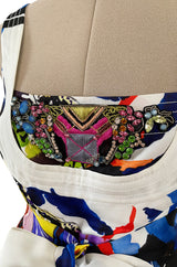 Look 45 Spring 2008 Christian Lacroix Silk Organza Dress w Crystal Detailing & Exuberant Print
