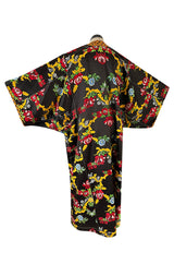 Spectacular Vintage Oversized Kimono Coat Made From an Incredible Antique Floral Silk Brocade