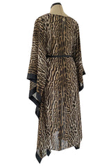 Recent Roberto Cavalli Chiffon Leopard Print Beachwear Caftan New w Tags