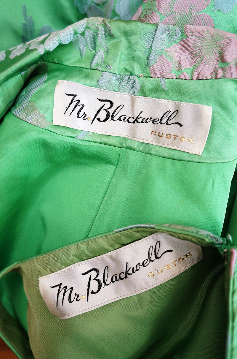 1960s Mr Blackwell Custom Silk Set