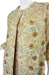 1950s Full Beaded Nat Allen Gown & Coat