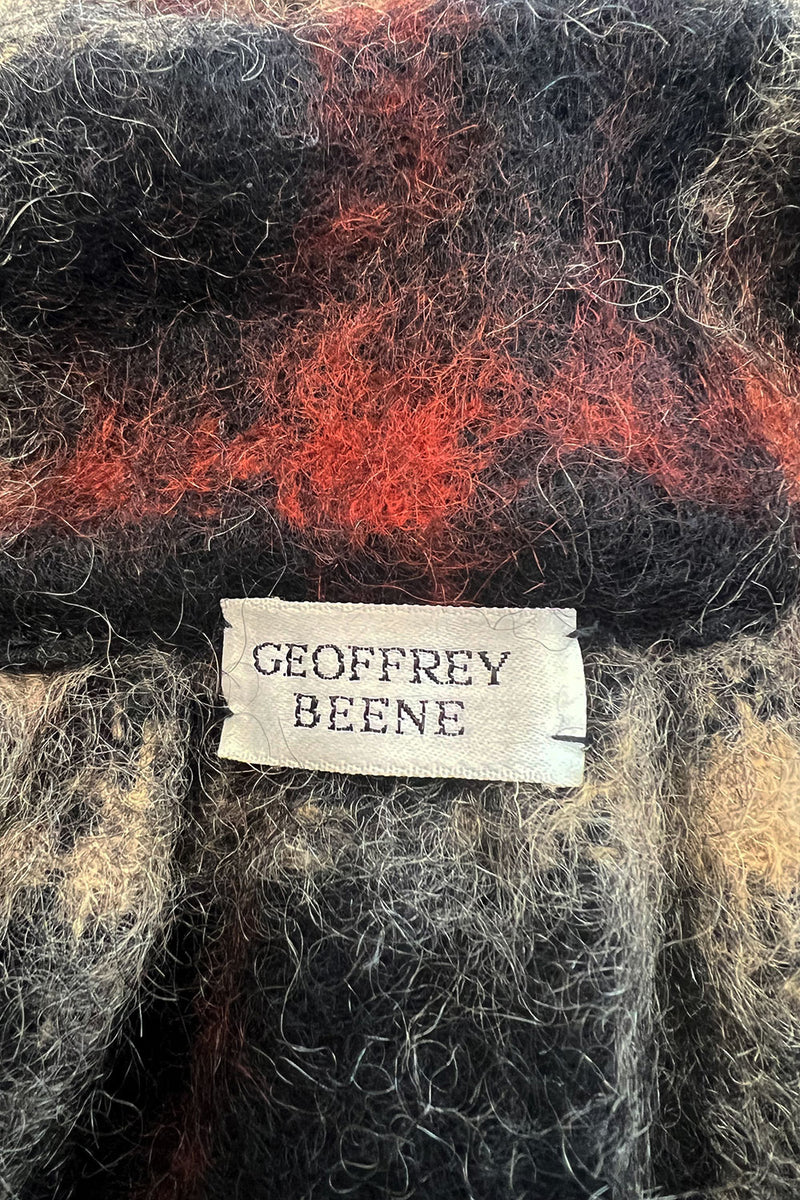 Fabulous Fall 1978 Geoffrey Beene Runway Oversized Mohair Blanket Cocoon Coat