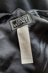 1995 Gianni Versace Couture Fitted Little Black Dress w Plunge Back & Front