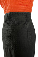 Killer Spring 1989 Gianni Versace Couture Strapless Topstitched Dress W Back Buttons & Cut Out
