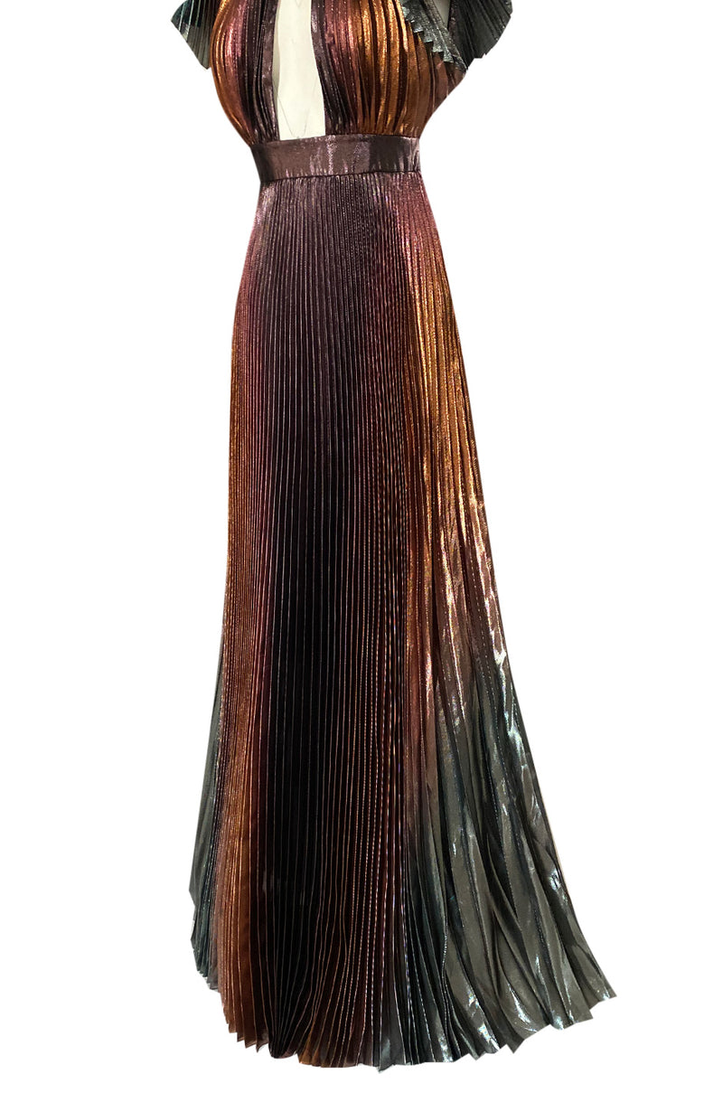 Resort 2019 Givenchy by Clare Waight Keller Metallic Pleated Lame Dress