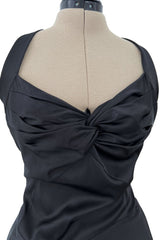 Ad Campaign Fall 2003 Christian Dior by John Galliano Runway Black Silk Halter Dress