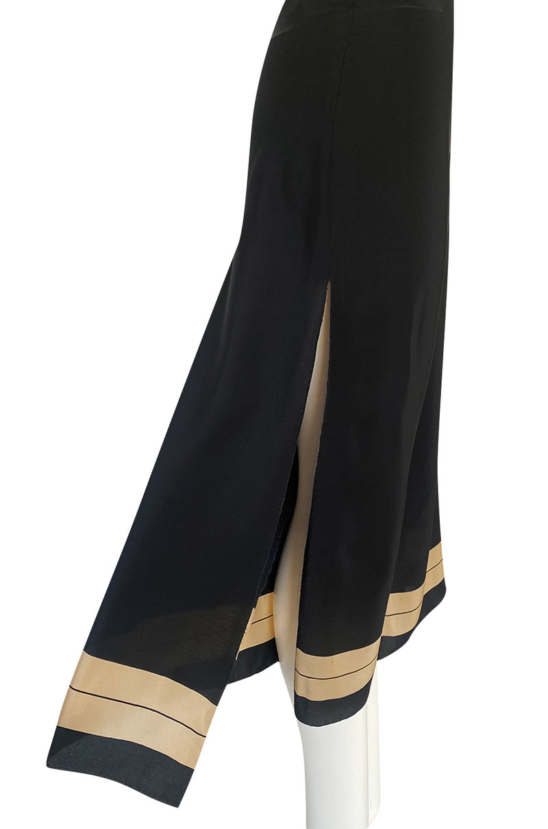 1970s Sonia Rykiel Wide Legged Cropped Pant & Long Tunic Evening Set w Draped Pockets