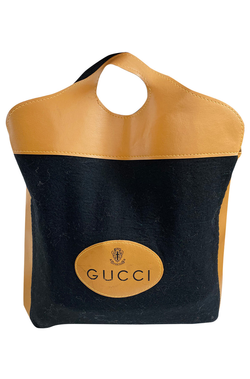 Rare Original 1970s Gucci Deep Chocolate Suede Bucket Bag w
