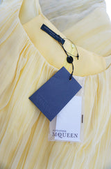 F/W 2005 Alexander McQueen Documented Runway Yellow Silk Dress