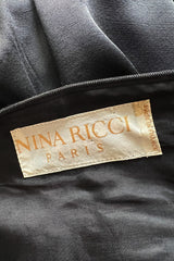 Unusual 1980s Nina Ricci by Gérard Pipart Witty Trompe L'oeil HandBag Dress
