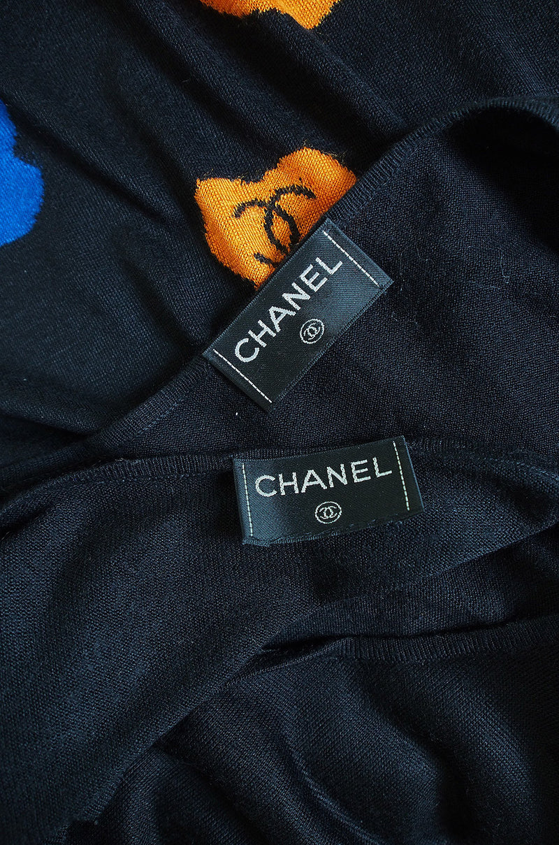 1980s Chanel Flower & Logo Twinset