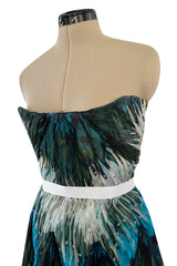 Stunning Spring 2003 Alexander McQueen 'Irere' Collection Silk Chiffon Runway Dress