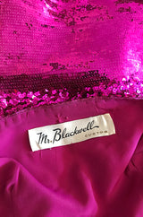 1950s Mr. Blackwell Demi-Couture Densely Covered Pink Sequin Dress