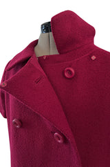 Documented Spring 1966 Christian Dior by Marc Bohan Haute Couture Raspberry Fuchsia Shift Dress
