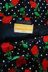 Spring 1988 Off Shoulder Christian Lacroix Floral Dress