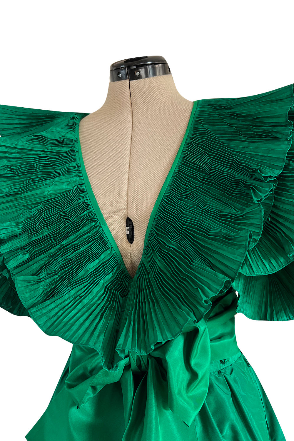 white velvet bridesmaid dresses 1980s Paul-Louis Orrier Emerald Green Silk Taffeta Couture Dress w Ext –  Shrimpton Couture