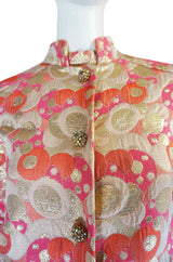 1960s Pink Metallic Pat Sandler Dress & Coat