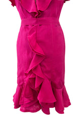 Prettiest Spring 2005 Yves Saint Laurent by Stefano Pilati Look 36 Pink Silk Organza Dress