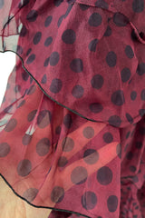 Stunning Pre-Fall 2011 Nina Ricci Runway Tiered & Ruffled Silk Organza Dot Dress