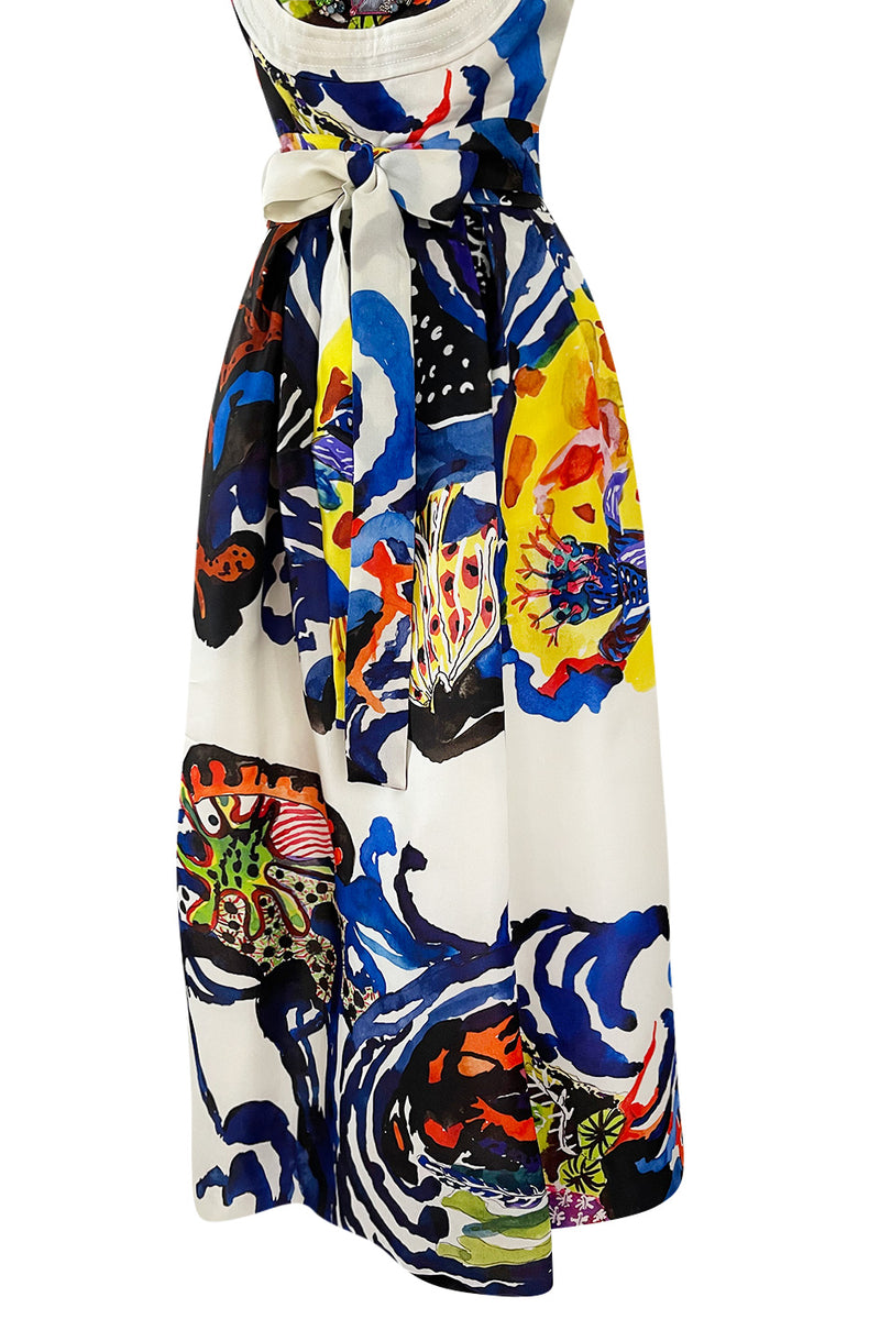 Look 45 Spring 2008 Christian Lacroix Silk Organza Dress w Crystal Detailing & Exuberant Print