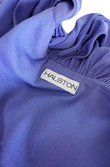 c1976 Rare Halston Draped Goddess Jersey Gown