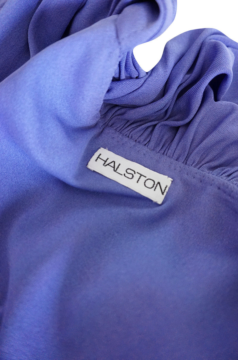 c1976 Rare Halston Draped Goddess Jersey Gown