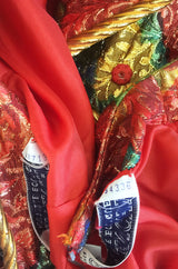 1980s Numbered Demi-Couture Coral Metallic Givenchy Suit