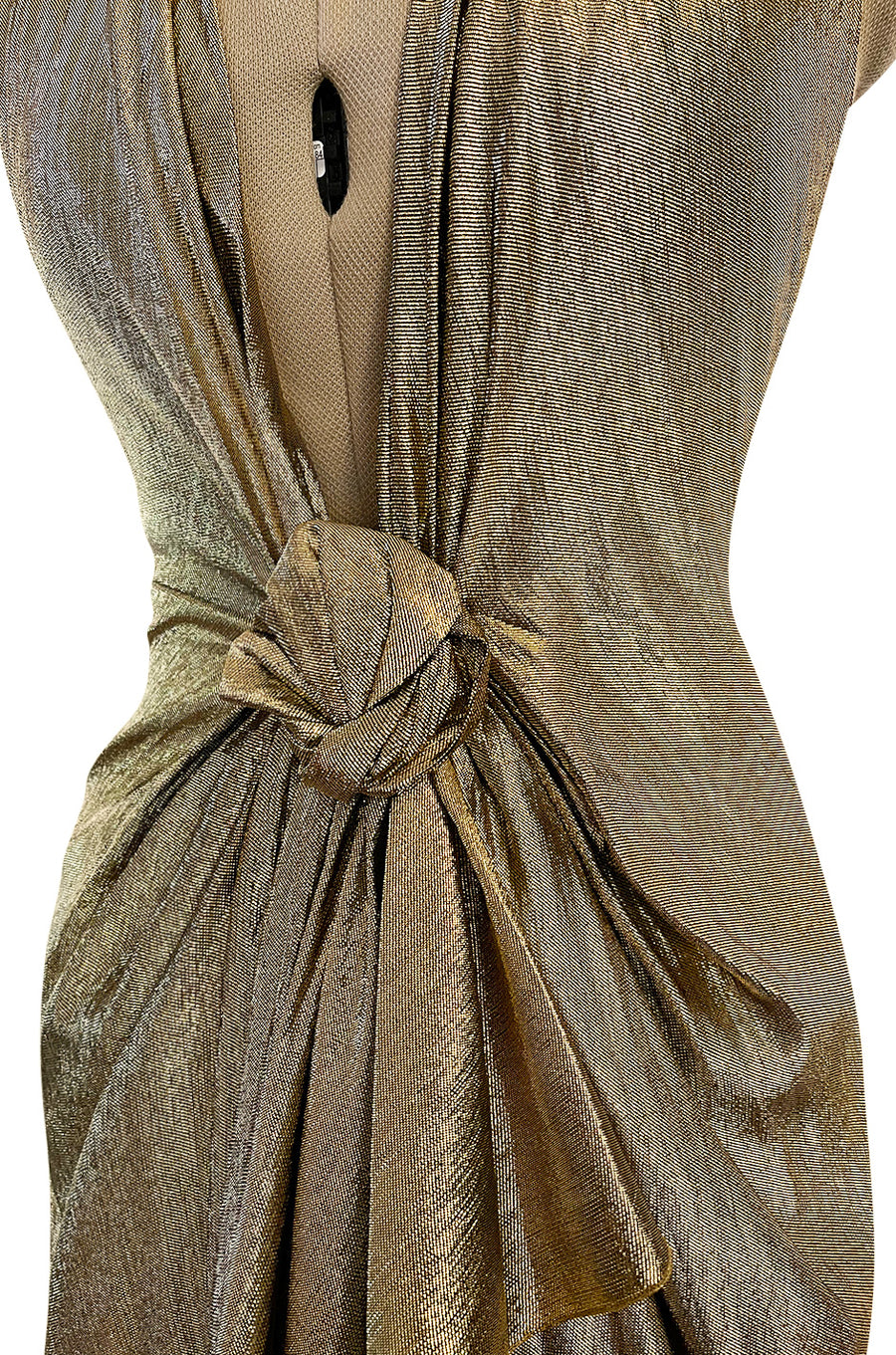 Iconic Fall 1980 John Anthony Couture Plunge Front Gold Lame Halter Dr Shrimpton Couture Iconic Fall 1980 John Anthony Couture Plunge Front Gold Lame Halter Dr Shrimpton Couture