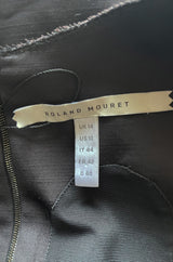 Iconic Fall 2005 Roland Mouret Heavily Documented Black Stretch Wool Mix Galaxy Dress