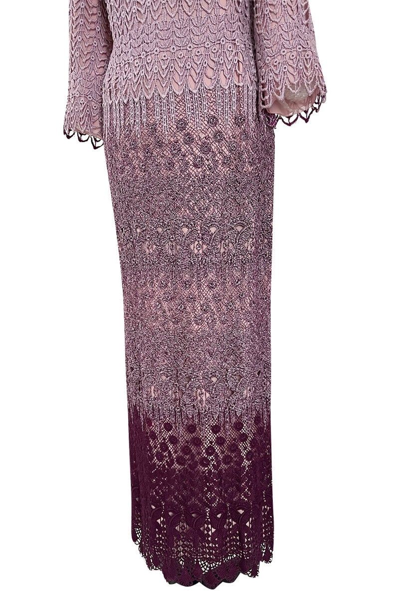Chic 1968 Pierre Cardin Haute Couture Dress w Graduated Hand Made Purp Shrimpton Couture Chic 1968 Pierre Cardin Haute Couture Dress w Graduated Hand Made Purp Shrimpton Couture