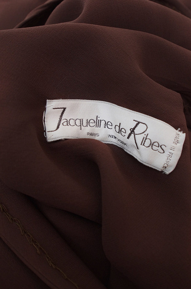 Rare 1970s Silk Grecian Jacqueline de Ribes Gown