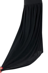 Superb 1980s Christian Dior by Marc Bohan Minimalist Black Jersey Drop Waist Dress