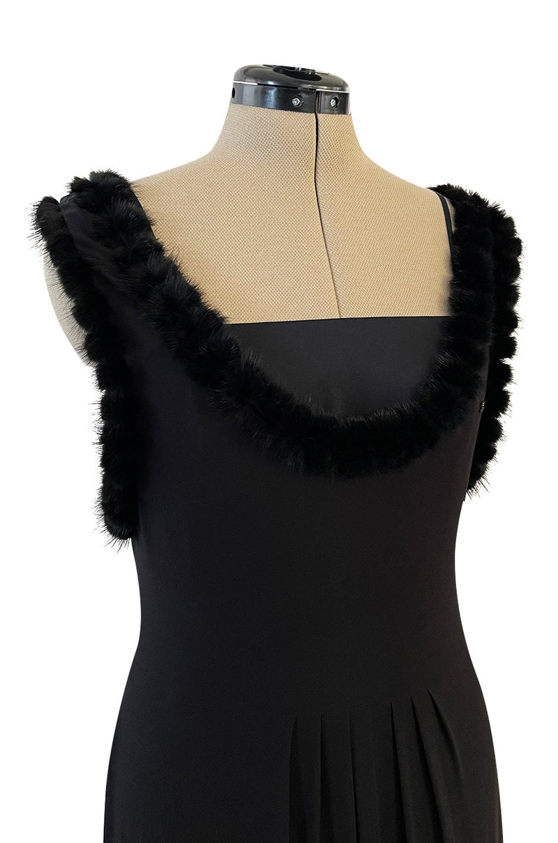 Prettiest 1992 Chanel by Karl Lagerfeld Black Silk Chiffon Dress w Bla –  Shrimpton Couture