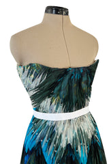 Stunning Spring 2003 Alexander McQueen 'Irere' Collection Silk Chiffon Runway Dress