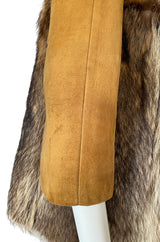 Rare 1968 Bonnie Cashin Museum Held Fox Fur & Suede Coat