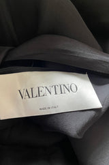 Resort 2009 Valentino Runway Black Silk Chiffon & Organza Dress w Black Ring Paillette Detail