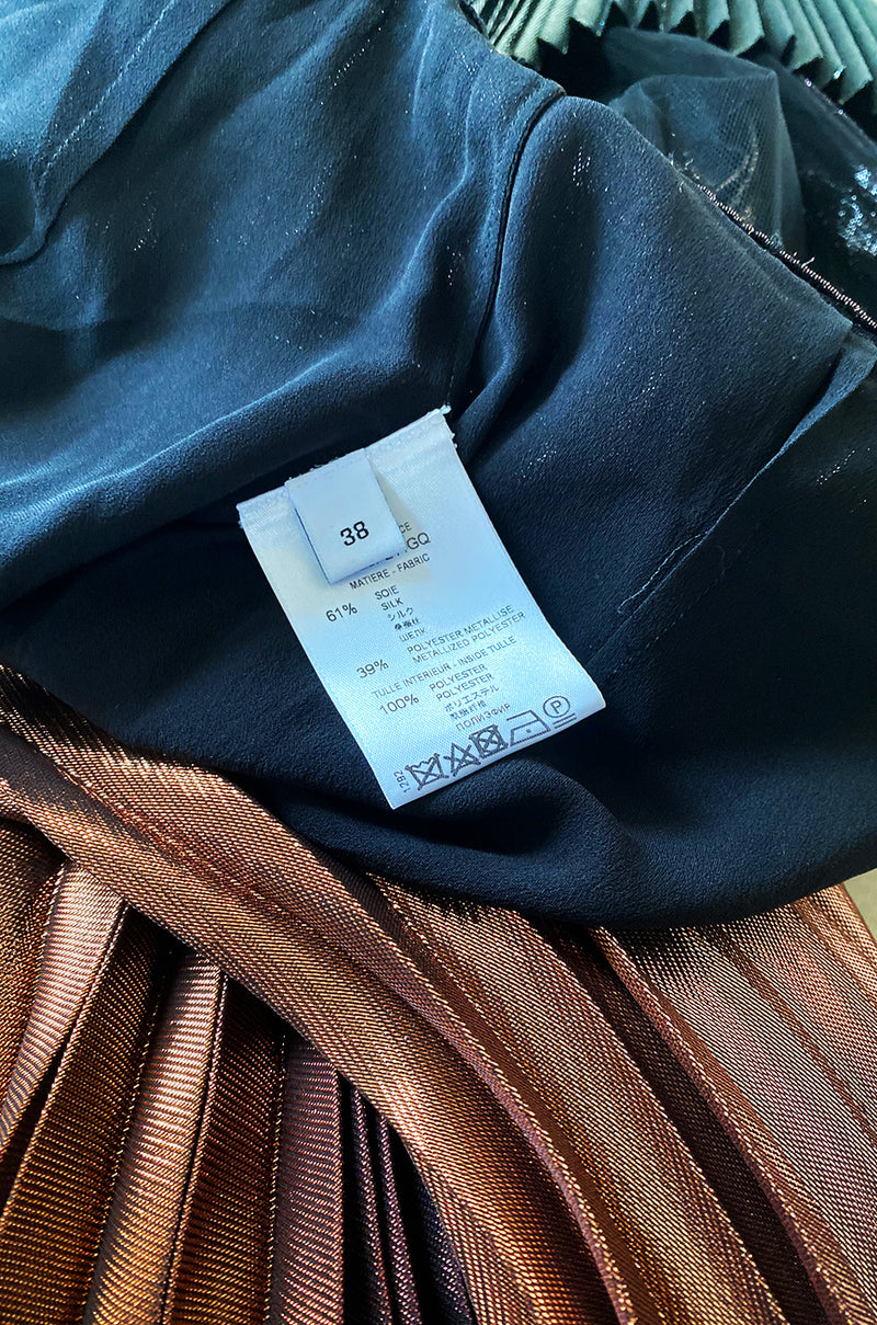 Resort 2019 Givenchy by Clare Waight Keller Metallic Pleated Lame Dress