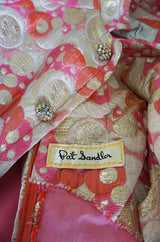 1960s Pink Metallic Pat Sandler Dress & Coat