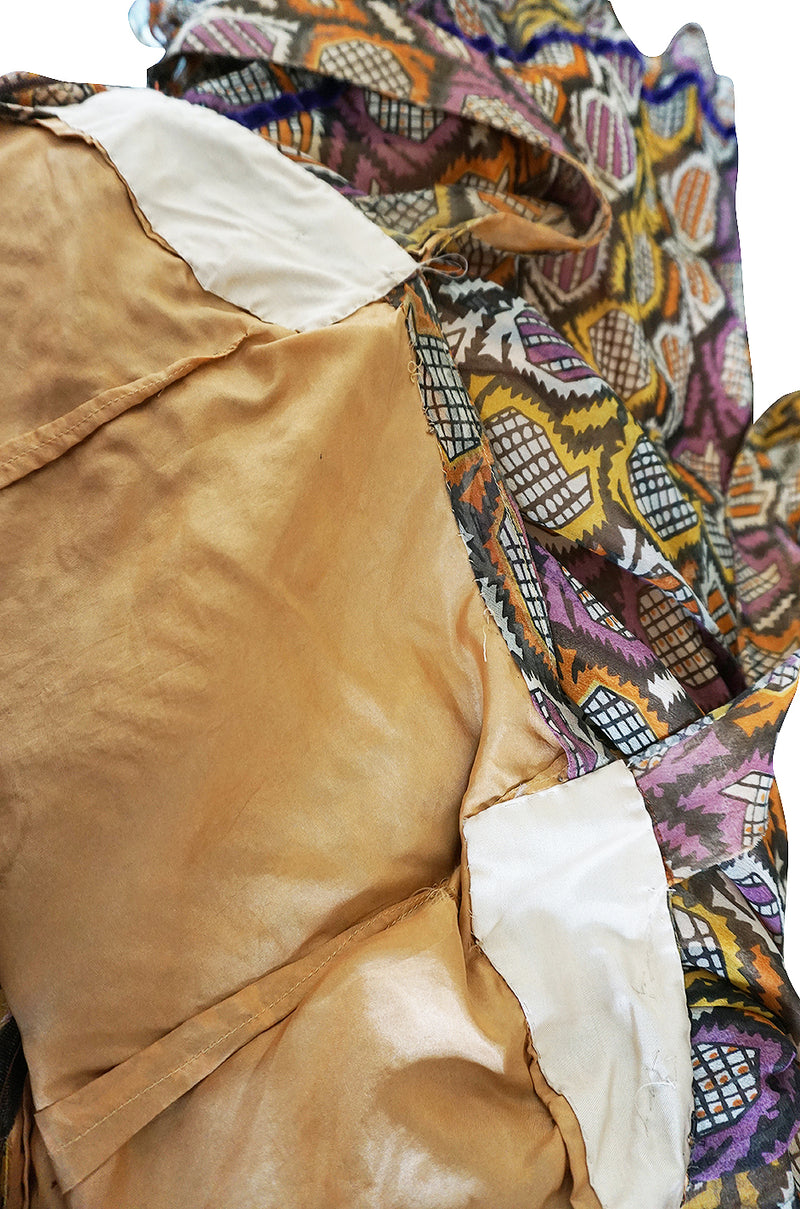 Museum Exhibited 1970 Thea Porter Couture Dress in Silk & Beads