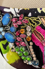 Look 45 Spring 2008 Christian Lacroix Silk Organza Dress w Crystal Detailing & Exuberant Print