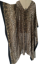 Recent Roberto Cavalli Chiffon Leopard Print Beachwear Caftan New w Tags