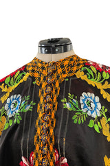 Spectacular Vintage Oversized Kimono Coat Made From an Incredible Antique Floral Silk Brocade