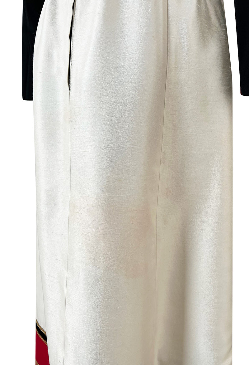 Folkart Feeling 1970s Kent Originals Rick Rack & gold Metallic Detail Applique Dress