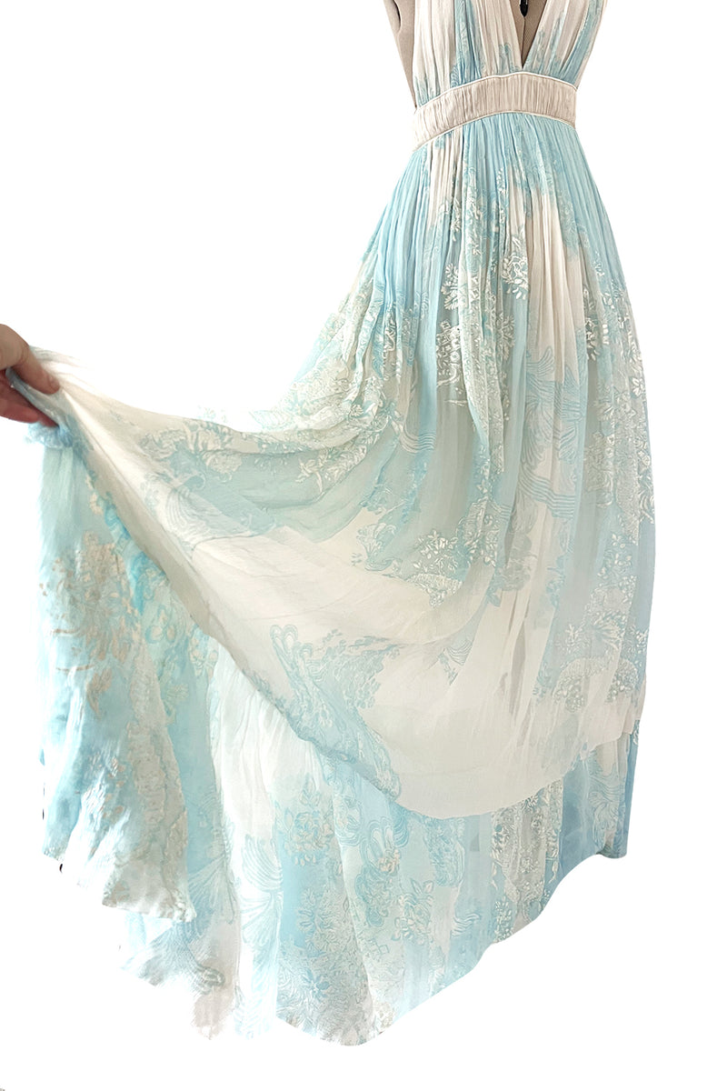 Spectacular Spring 2007 Roberto Cavalli Runway Pale Turquoise Blue Sil Shrimpton Couture Spectacular Spring 2007 Roberto Cavalli Runway Pale Turquoise Blue Sil Shrimpton Couture
