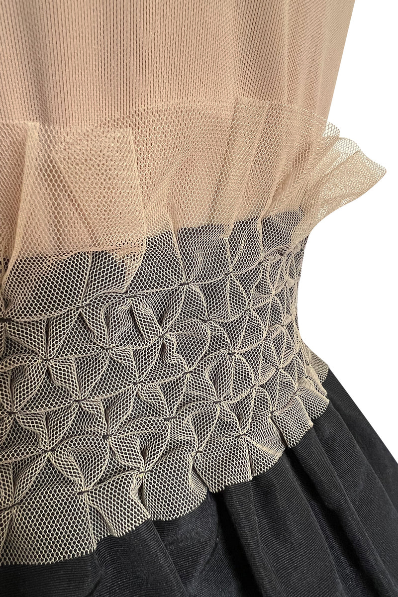 Prettiest 1998 Isaac Mizrahi Sleeveless Top & Black Silk & Silk Chiffon Taffeta Skirt Set
