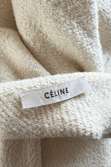 Warm & Cozy 2000s Celine by Pheobe Philo Cream Sweater Dress w High Neck