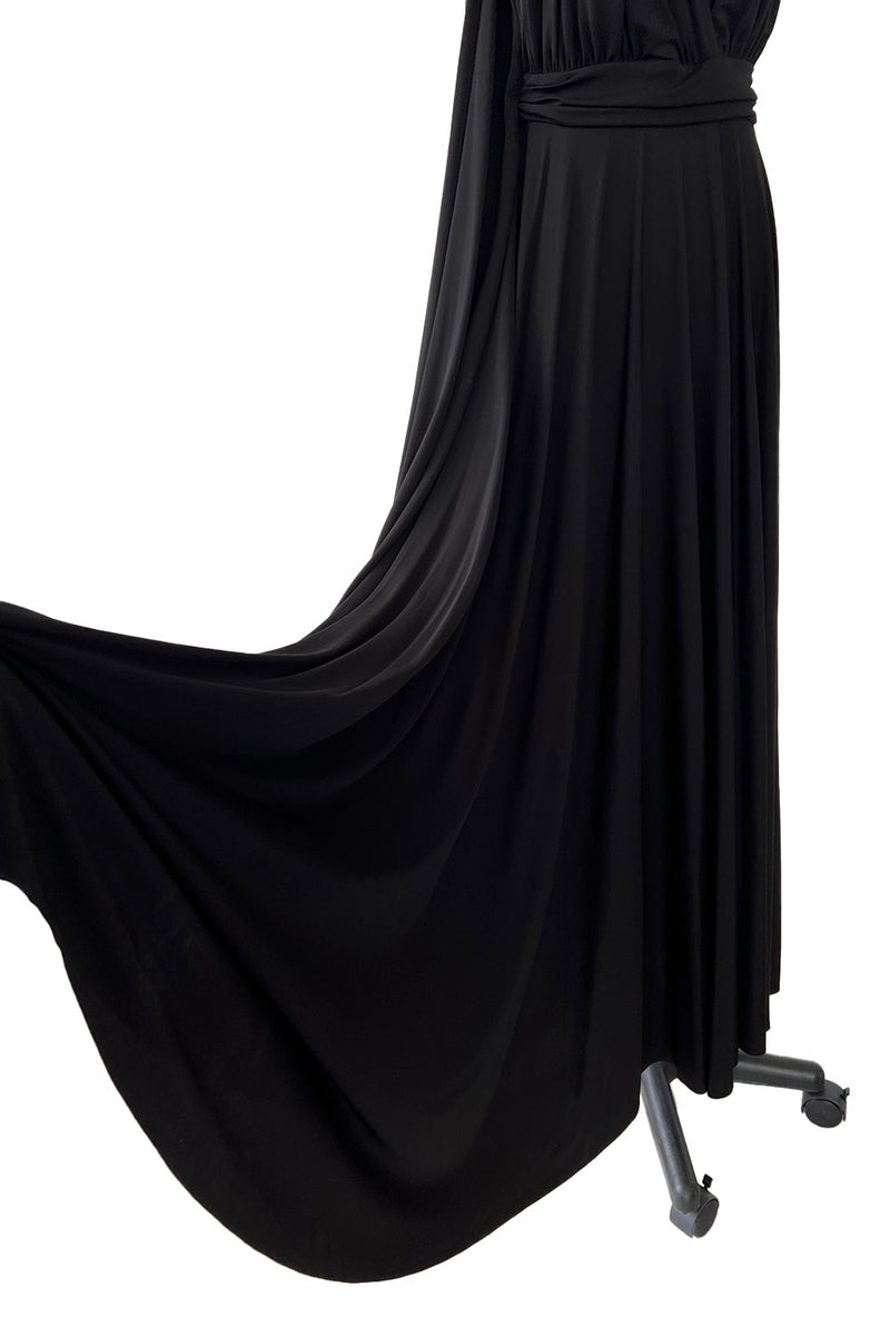 Cruise 2020 Christian Dior by Maria Grazia Chiuri Black Cape Back Jersey Dress